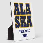 Flaggentext des Alaskan-Staates Fotoplatte (Seite)