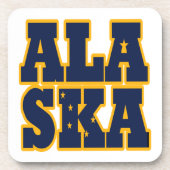 Flaggentext des Alaskan-Staates Getränkeuntersetzer (Vorderseite)