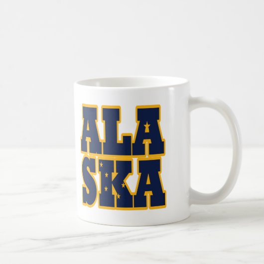 Flaggentext des Alaskan-Staates Kaffeetasse (Rechts)