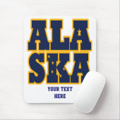 Flaggentext des Alaskan-Staates Mousepad (Mit Mouse)