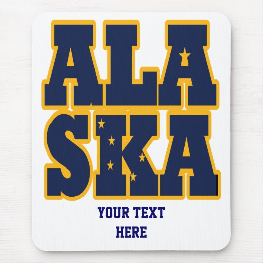 Flaggentext des Alaskan-Staates Mousepad (Vorne)