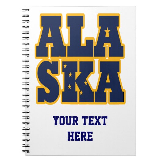 Flaggentext des Alaskan-Staates Notizblock (Vorderseite)