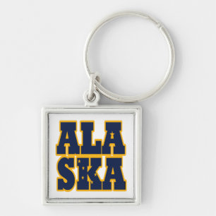 Flaggentext des Alaskan-Staates Schlüsselanhänger