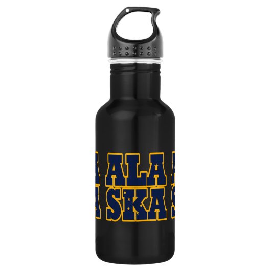 Flaggentext des Alaskan-Staates Trinkflasche (Vorderseite)