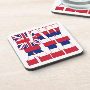 Flaggentext von Hawaii Untersetzer