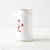 Flaggentragender Kolonialmann Bierglas (Vorderseite Links)