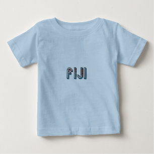 Flaggentypografie des Landes Fidschi Südpazifik Baby T-shirt