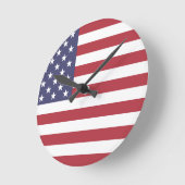 Flaggenvereinigte Staaten Amerika Runde Wanduhr (Winkel)