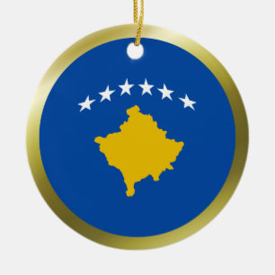Flaggenverzierung im Kosovo Keramik Ornament