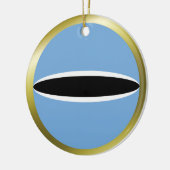 Flaggenverzierung von Botswana Keramikornament (Links)