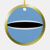 Flaggenverzierung von Botswana Keramikornament (Hinten)