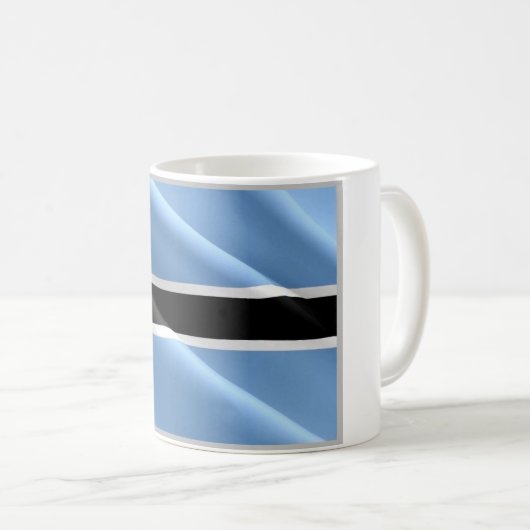 Flaggenwellen BOTSWANA - Kaffeetasse (VorderseiteRechts)