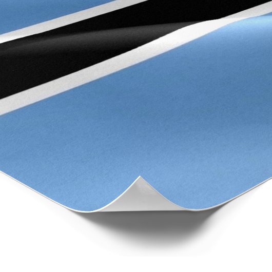 Flaggenwellen BOTSWANA - Poster (Ecke)