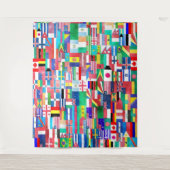 Flaggenwelt Wandteppich (Vorderseite)