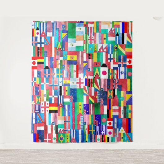 Flaggenwelt Wandteppich (Vorderseite)