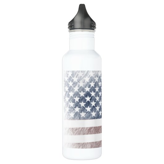 Flaggewasserflasche Edelstahlflasche (Links)