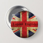 Flaggschiff I speak English Button (Vorne & Hinten)