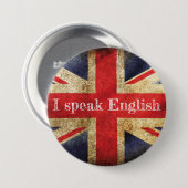 Flaggschiff I speak English Button (Vorne & Hinten)