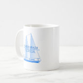 Flagler Beach Coast Nautical Segelschiff Kaffeetasse (Vorderseite Links)