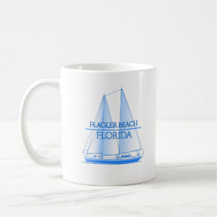 Flagler Beach Coast Nautical Segelschiff Kaffeetasse