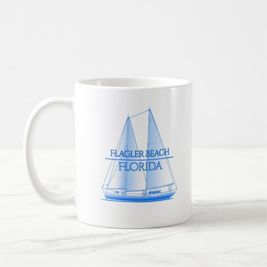 Flagler Beach Coast Nautical Segelschiff Kaffeetasse (Links)