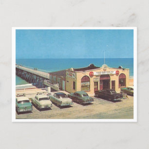 Flagler Beach, Florida, alte Fischereipier 1950er Postkarte
