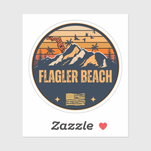 Flagler Beach, Florida Aufkleber (Blatt)