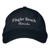 Flagler Beach Florida bestickter Baseballhut Bestickte Baseballkappe (Vorderseite)