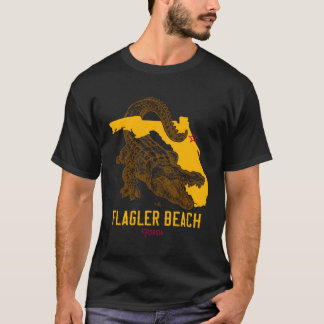 Flagler Beach Florida Fl Aligator Urlaubssurf T-Shirt