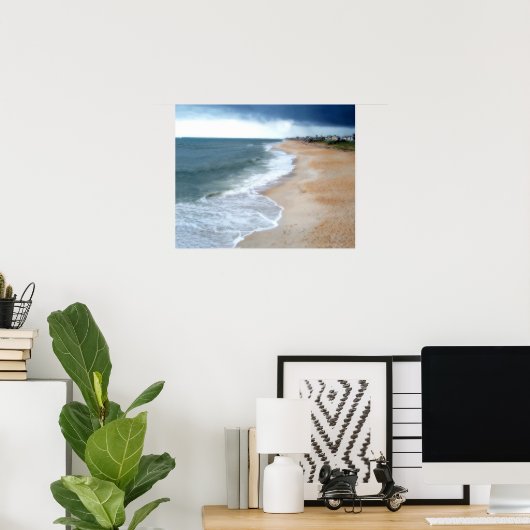 Flagler Beach Florida Shoreline Poster (Heimbüro)