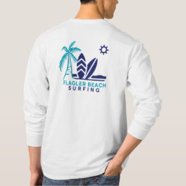 Flagler Beach Florida Surfing T - Shirt