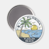 Flagler Beach Florida Vintag Magnet (Vorderseite/Rückseite)