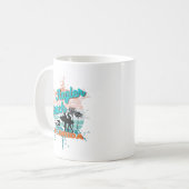 Flagler Beach Florida Vintag Retro Sunset Kaffeetasse (Vorderseite Links)