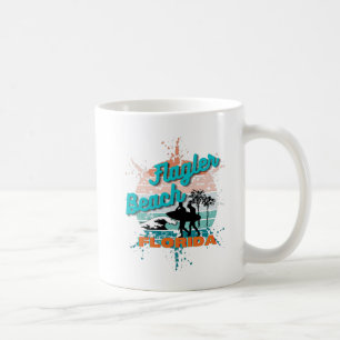 Flagler Beach Florida Vintag Retro Sunset Kaffeetasse