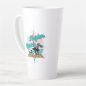 Flagler Beach Florida Vintag Retro Sunset Milchtasse (Linke Ecke)