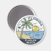 Flagler Beach Florida Vintage Magnet (Vorderseite/Rückseite)