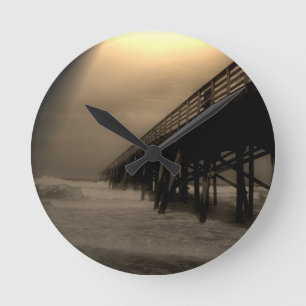 Flagler Beach Photograph Runde Wanduhr