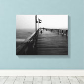 Flagler Beach Pier Foto Canvas Print Leinwanddruck (Insitu (Holzboden))