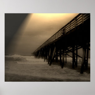 Flagler Beach Pier Fotografie Poster