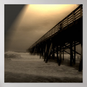 Flagler Beach Pier Print Poster