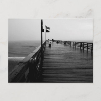 Flagler Beach Pier Schwarz-Weiß-Fotografie Postkarte