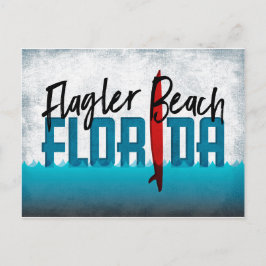 Flagler Beach Postcard Florida Surfboard Postkarte