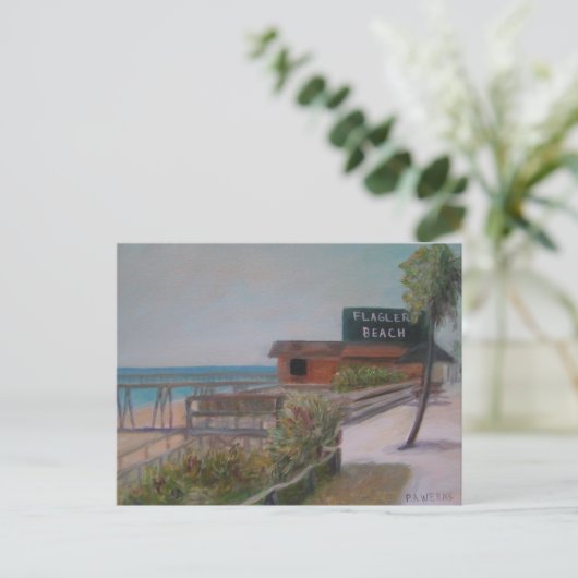 FLAGLER BEACH Postkarte (Stehend Vorderseite)