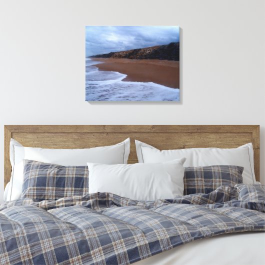 Flagler Beach Shoreline Canvas Print Leinwanddruck (Insitu (Schlafzimmer))