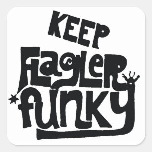 Flagler Funky-Aufkleber behalten Quadratischer Aufkleber