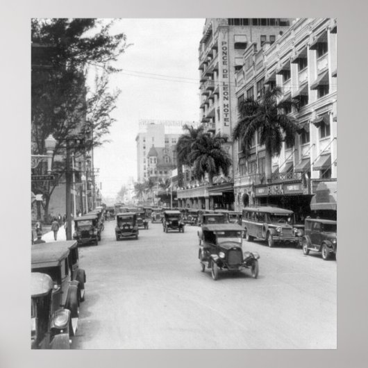Flagler Street, Miami, 1926 Poster (Vorne)