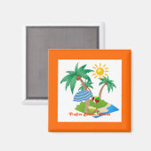 FlaglerBeach, Florida-Kühlschrank-Magnetvorlage Magnet (Vorderseite/Rückseite)