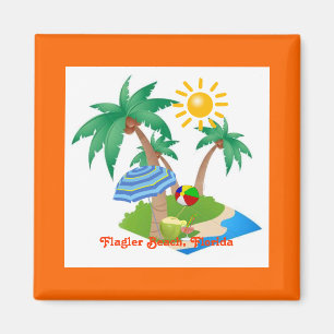 FlaglerBeach, Florida-Kühlschrank-Magnetvorlage Magnet