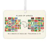 FLAGS AFRIKAS mit anpassbarer Schrift Autolufterfrischer (Rückseite)