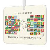 FLAGS AFRIKAS mit anpassbarer Schrift Autolufterfrischer (Links)